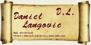 Daniel Langović vizit kartica